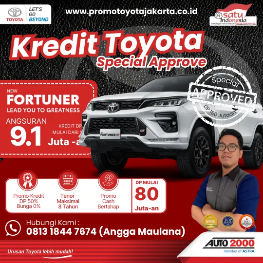 Promo Toyota Fortuner DP 80 Juta - Promo Toyota Jakarta Bulan Ini - April 2025