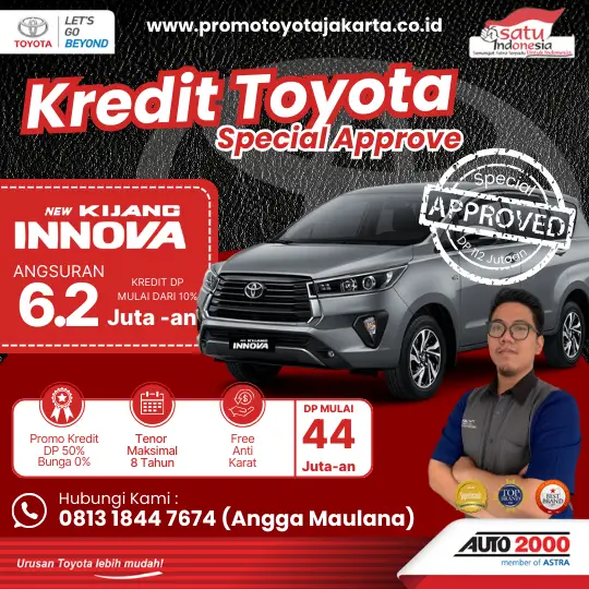 Promo Toyota INNOVA DP 44 Juta - Promo Toyota Jakarta Bulan Ini - April 2025